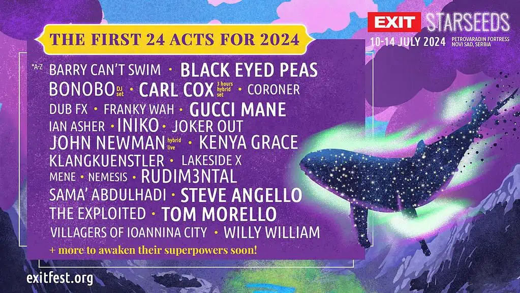 EXIT Festival Reveals The First 24 Acts For 2024 edition