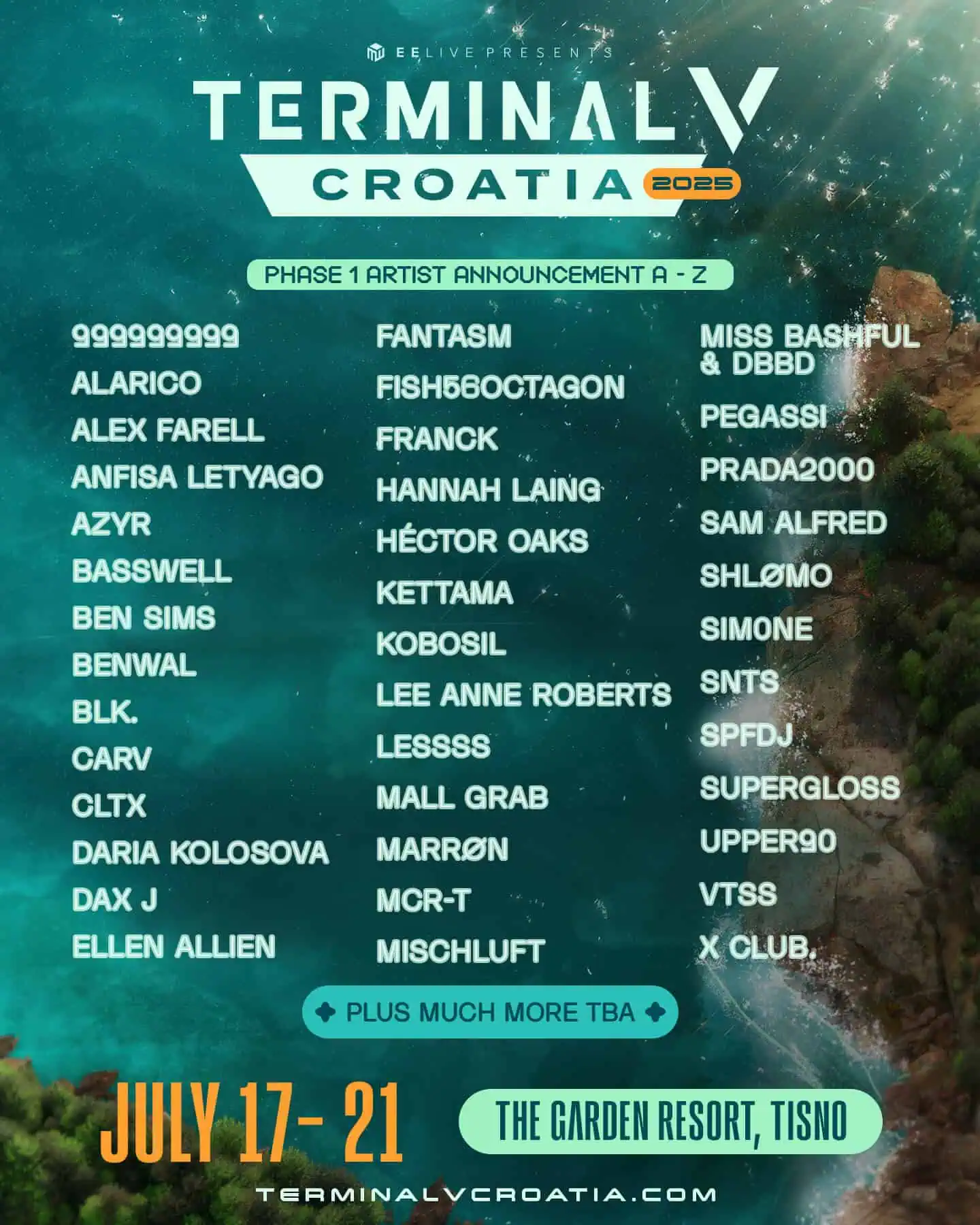 Terminal V Croatia 2025 Lineup (With TBA)