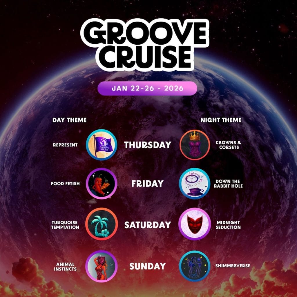 Groove Cruise 2026, daily themes