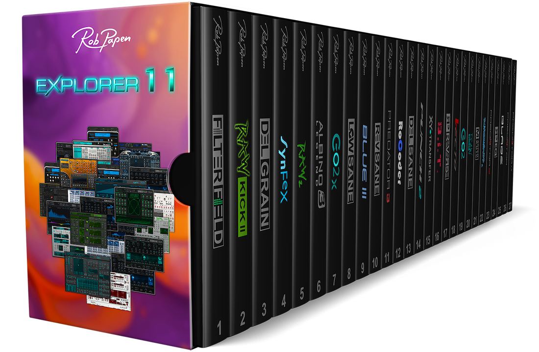 Rob Papen eXplorer-11 Expands Bundle with RAW-Kick 2 and FilterField